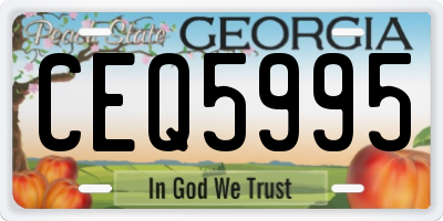 GA license plate CEQ5995