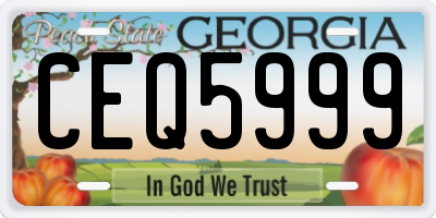 GA license plate CEQ5999
