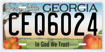GA license plate CEQ6024