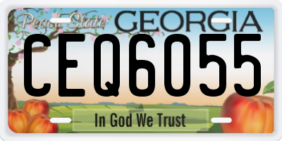 GA license plate CEQ6055