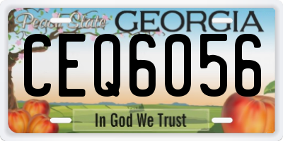 GA license plate CEQ6056