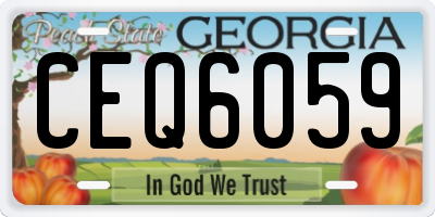 GA license plate CEQ6059