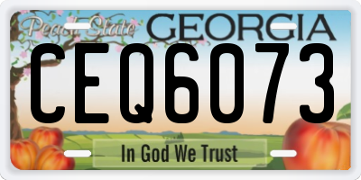 GA license plate CEQ6073