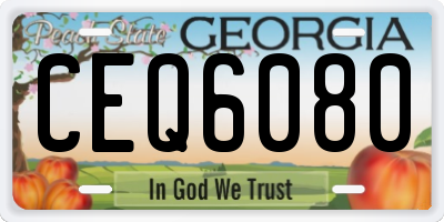 GA license plate CEQ6080