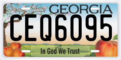 GA license plate CEQ6095
