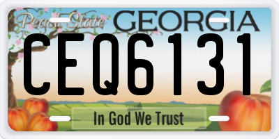 GA license plate CEQ6131