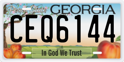 GA license plate CEQ6144