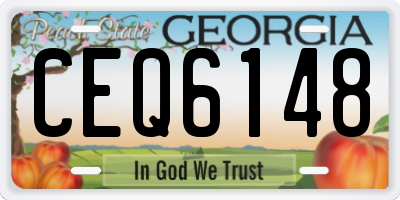 GA license plate CEQ6148