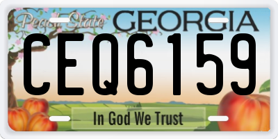 GA license plate CEQ6159