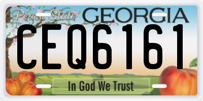 GA license plate CEQ6161