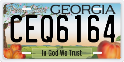 GA license plate CEQ6164