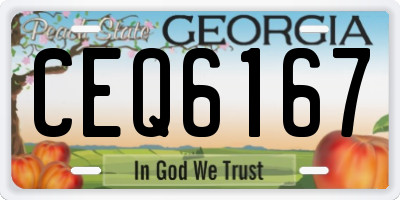 GA license plate CEQ6167