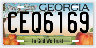 GA license plate CEQ6169