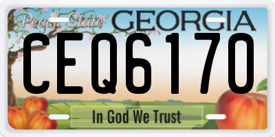 GA license plate CEQ6170