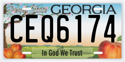 GA license plate CEQ6174