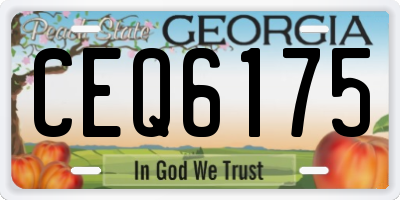 GA license plate CEQ6175