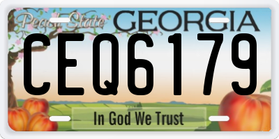 GA license plate CEQ6179