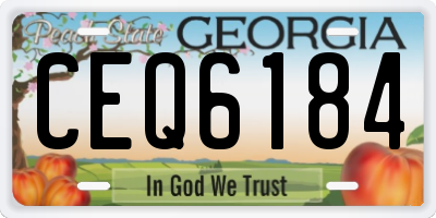 GA license plate CEQ6184