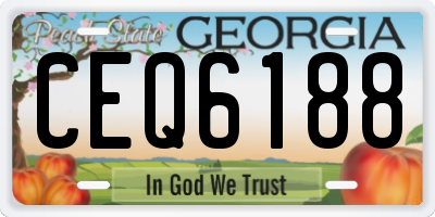 GA license plate CEQ6188