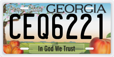 GA license plate CEQ6221