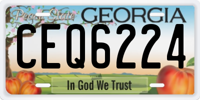 GA license plate CEQ6224