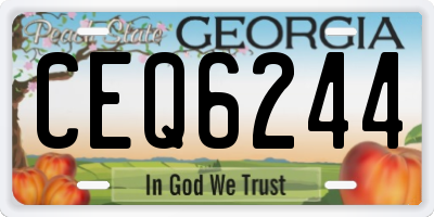 GA license plate CEQ6244