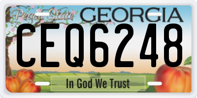 GA license plate CEQ6248