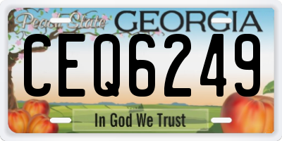 GA license plate CEQ6249