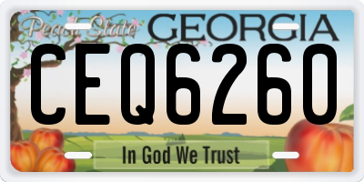 GA license plate CEQ6260