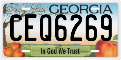GA license plate CEQ6269
