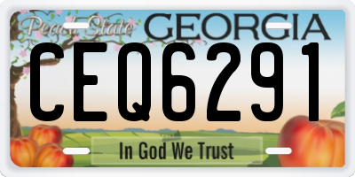 GA license plate CEQ6291