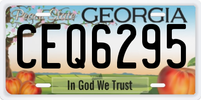 GA license plate CEQ6295