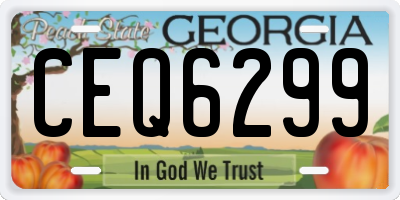 GA license plate CEQ6299