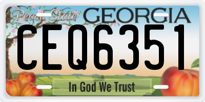 GA license plate CEQ6351