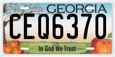 GA license plate CEQ6370