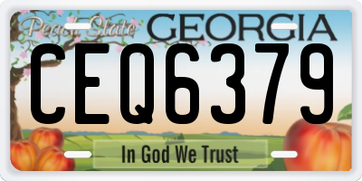 GA license plate CEQ6379