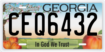 GA license plate CEQ6432