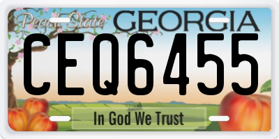 GA license plate CEQ6455
