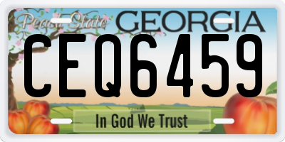 GA license plate CEQ6459