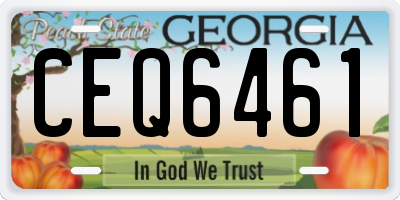 GA license plate CEQ6461