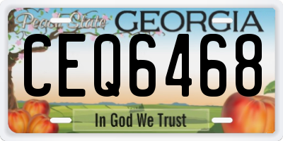 GA license plate CEQ6468