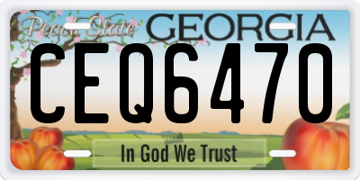 GA license plate CEQ6470