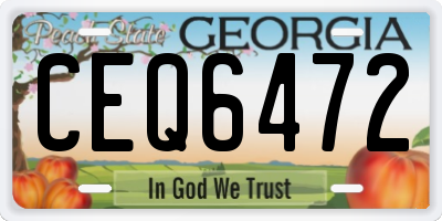 GA license plate CEQ6472