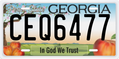 GA license plate CEQ6477