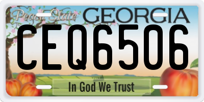 GA license plate CEQ6506