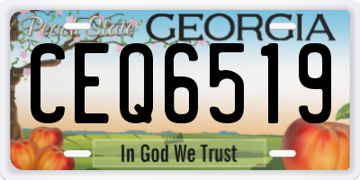 GA license plate CEQ6519
