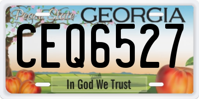 GA license plate CEQ6527
