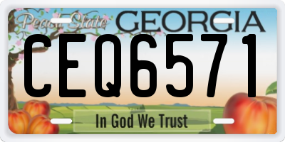 GA license plate CEQ6571
