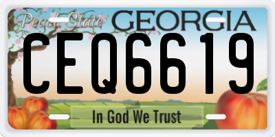 GA license plate CEQ6619