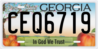 GA license plate CEQ6719